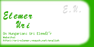 elemer uri business card